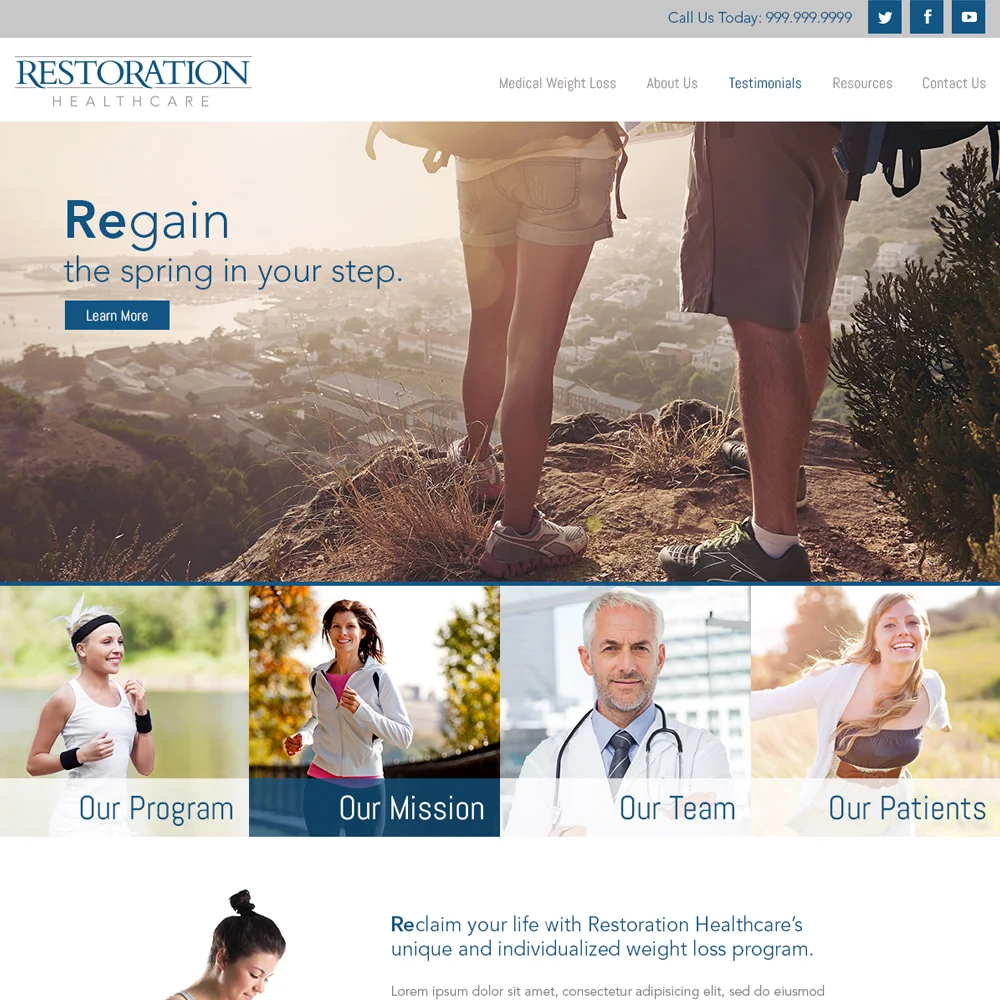 Restoration Healthcare Website
