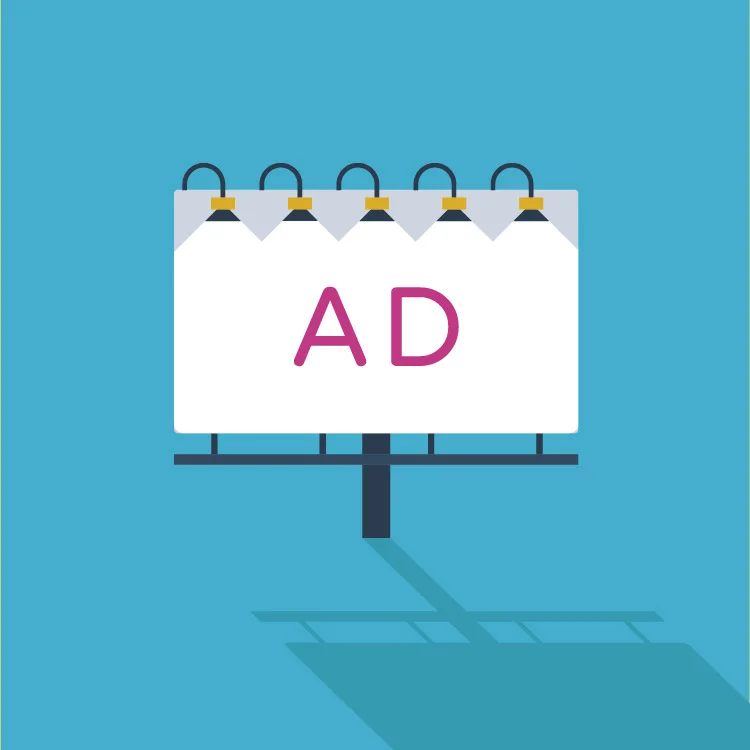 Graphic Of A Billboard With The Word Ad On It