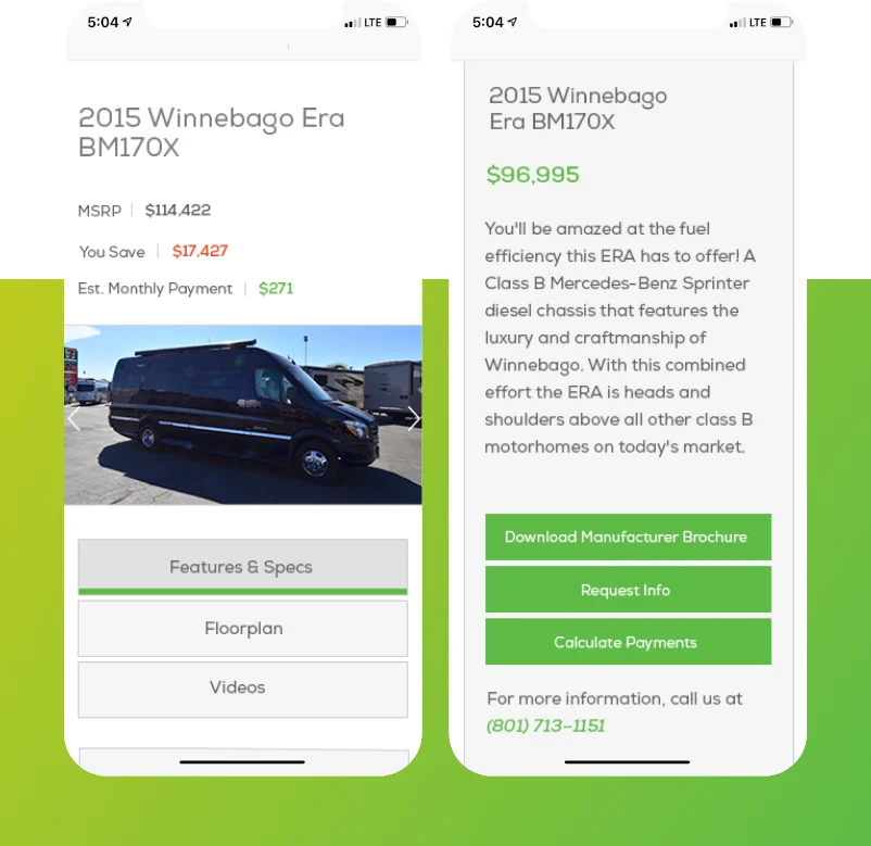 Motor Sportsland Mobile Webpages