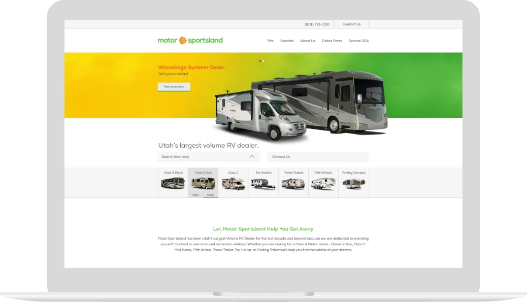 Motor Sportsland Website