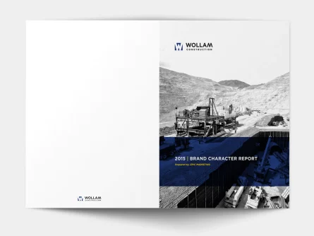 Wollam Construction Brand Character Report Booklet