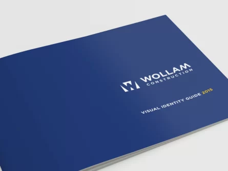Wollam Construction Visual Identity Guide Booklet Cover
