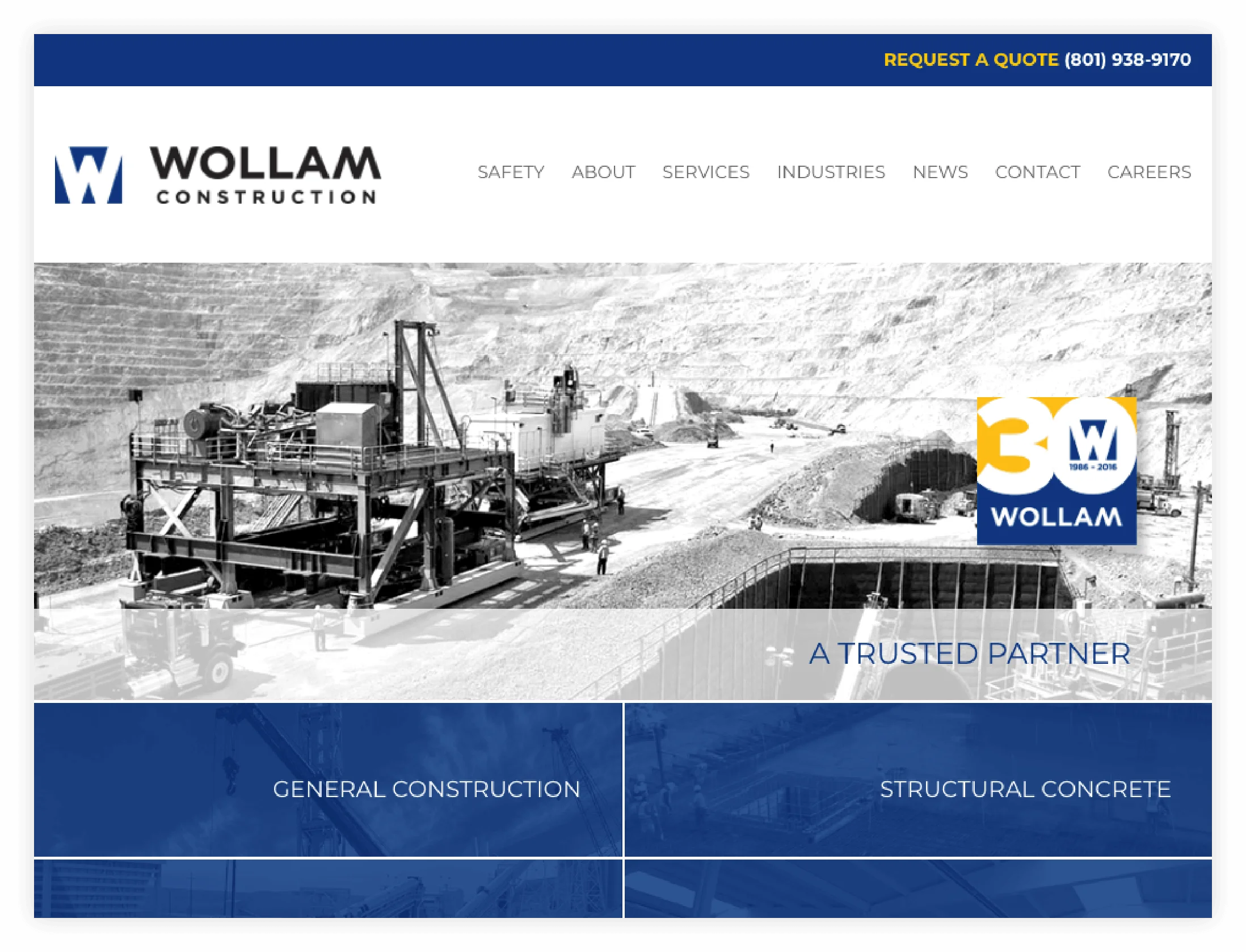 Wollam Construction Homepage