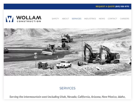 Wollam Construction Services Page