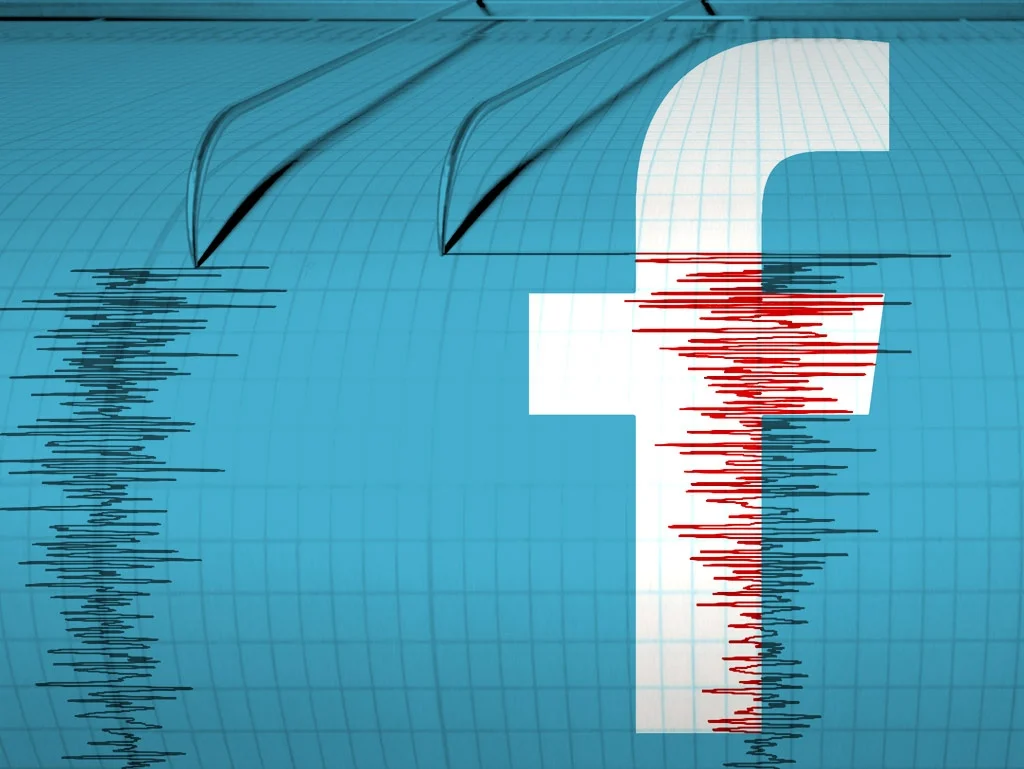 Seismic Reading Behind Facebook Logo
