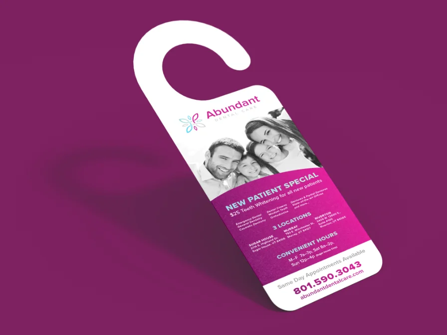 Abundant Dental Door Handle Ad Design