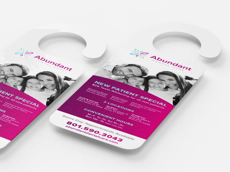 Abundant Dental Door Handle Ad Design