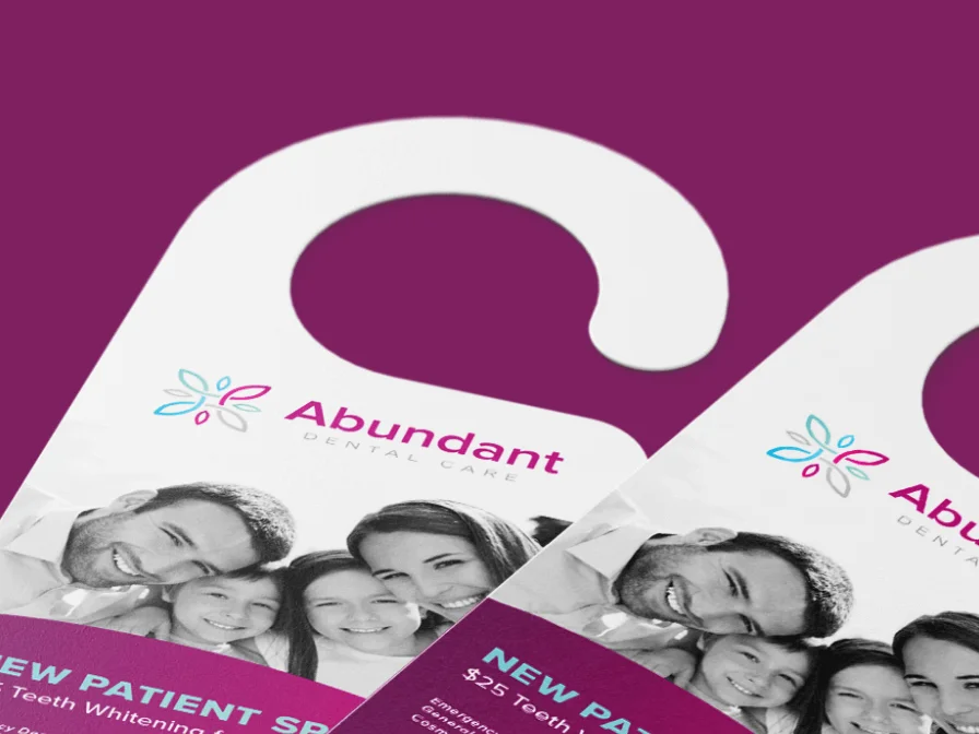 Abundant Dental Door Handle Ad Design Closeup
