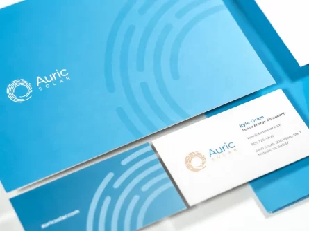 Auric Solar Print Collateral And Business Cards