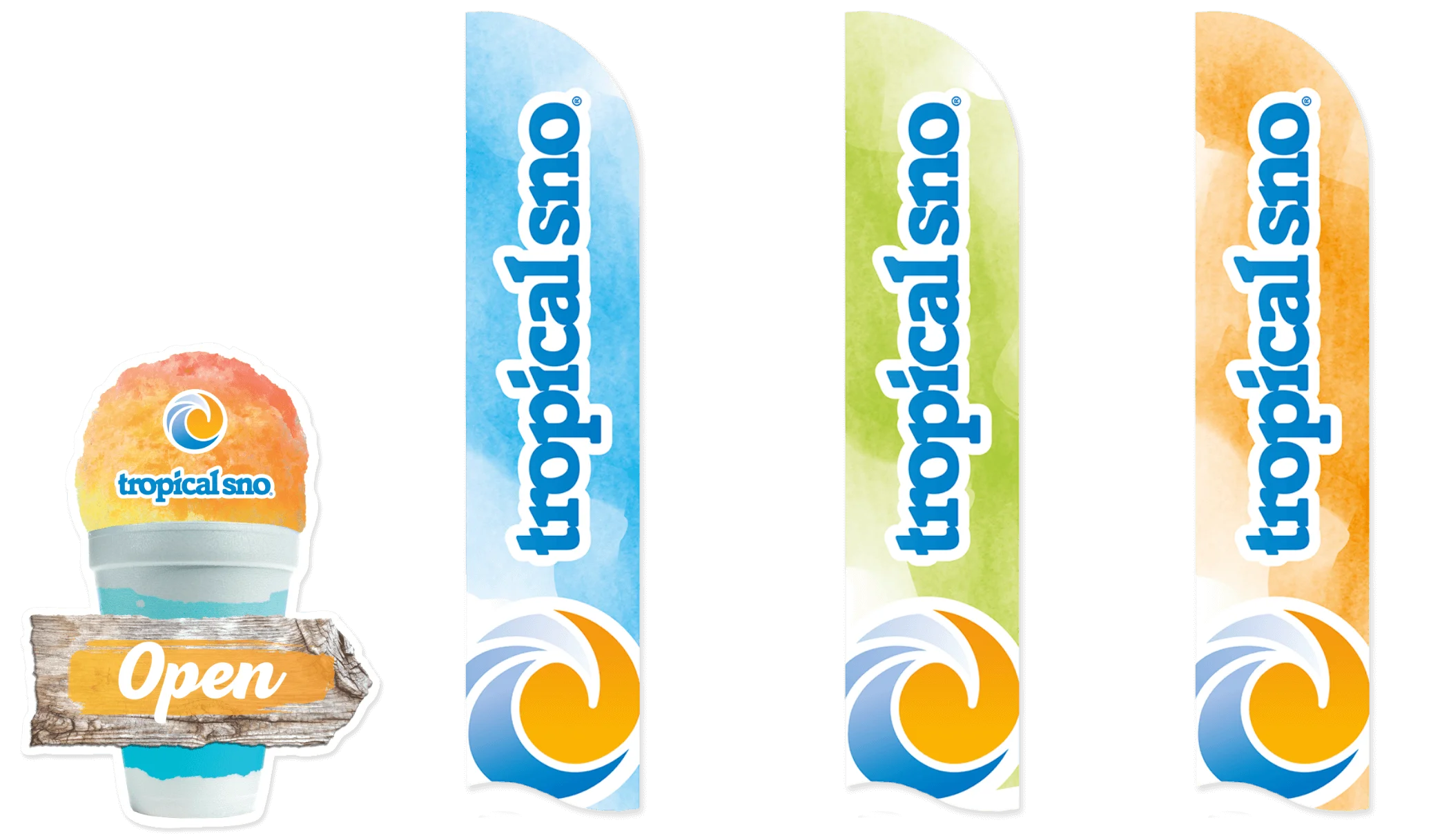 Tropical Sno Branded Signs