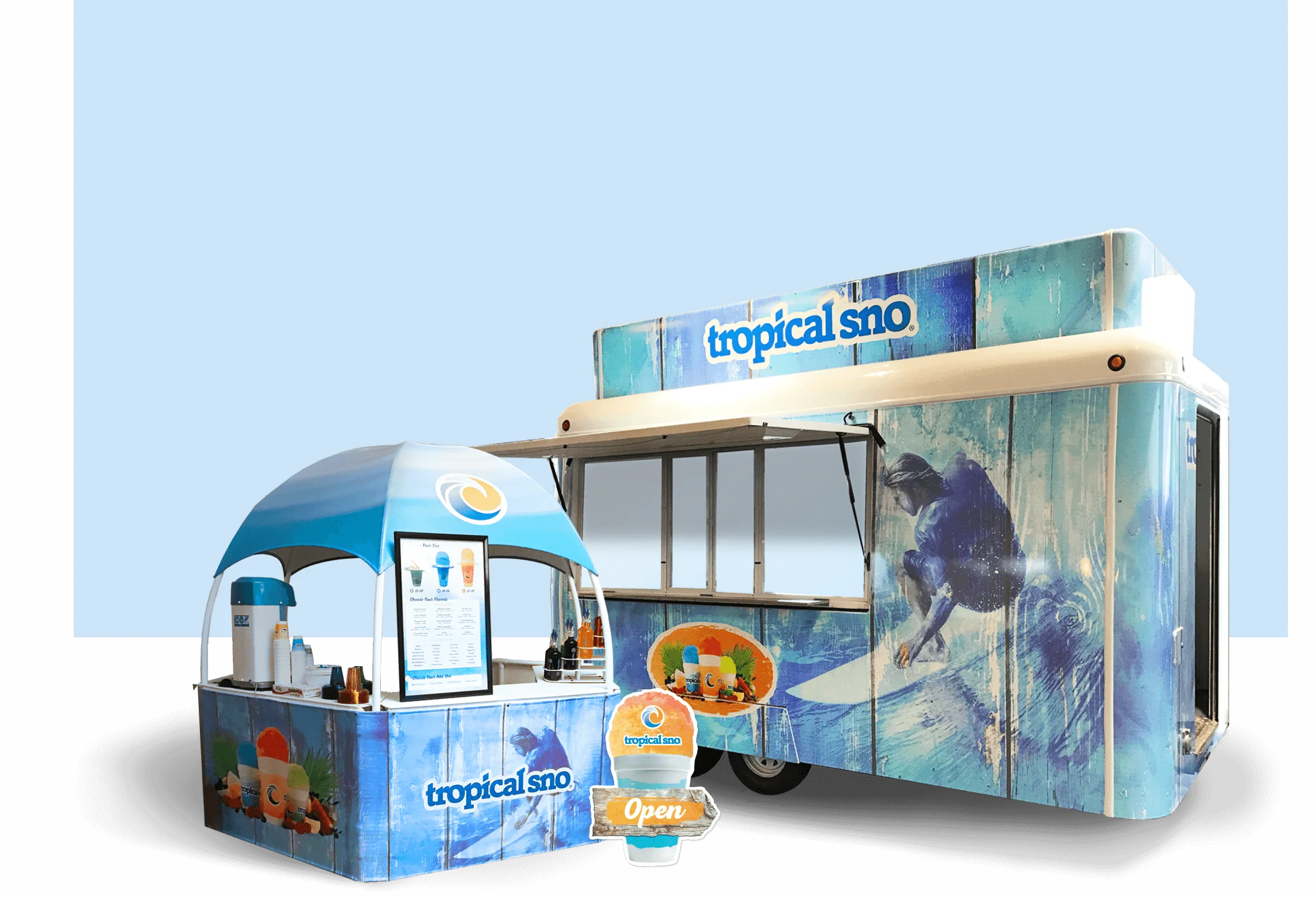 Tropical Sno Branded Vendor Stands