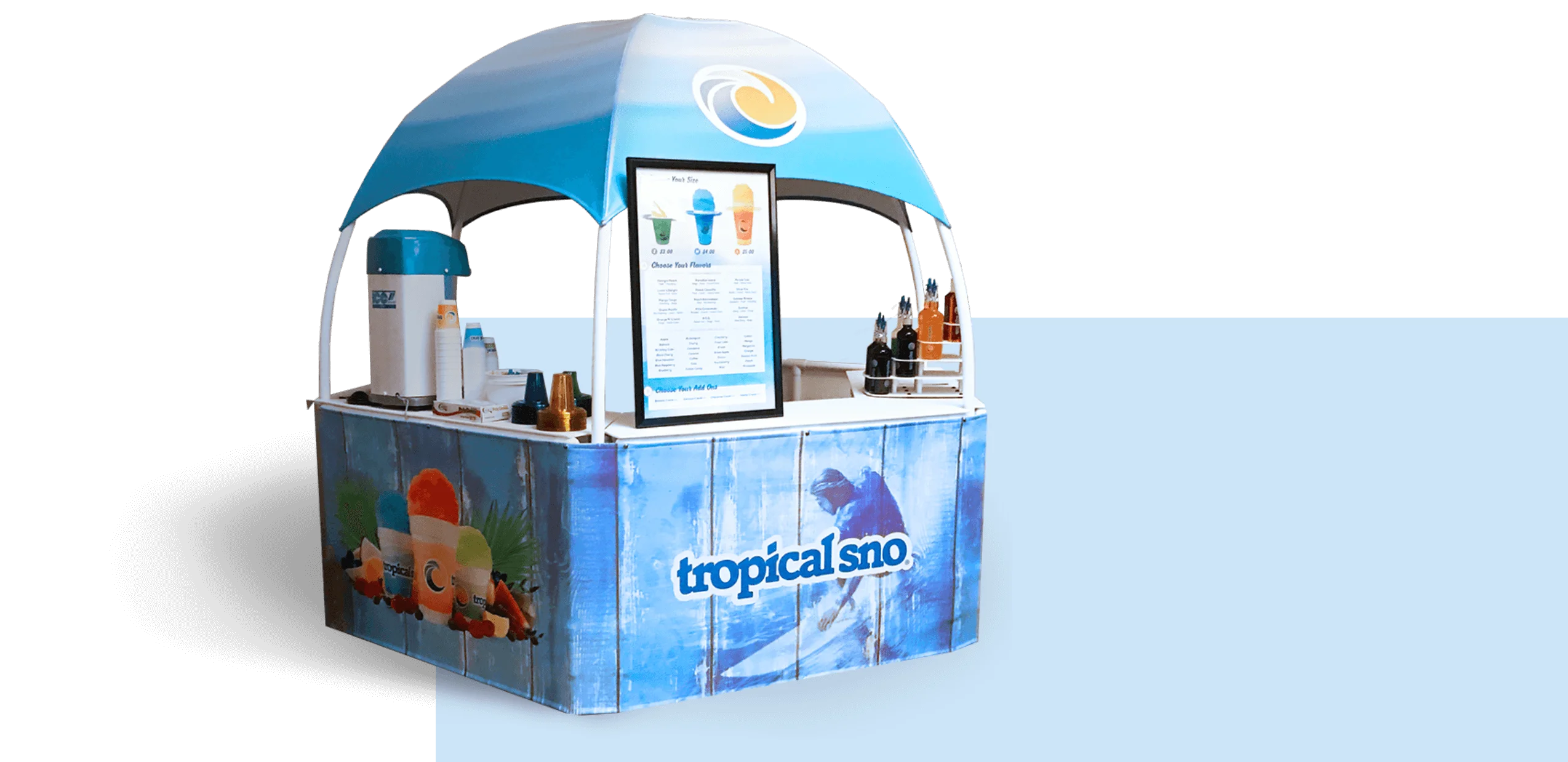 Tropical Sno Branded Vendor Tent