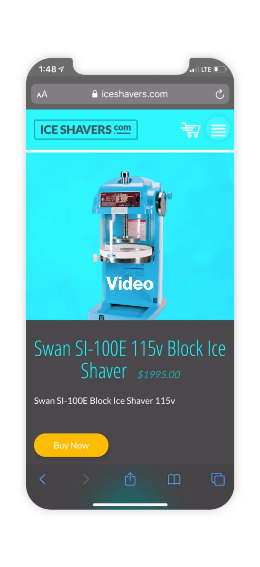 Ice Shavers Mobile Website