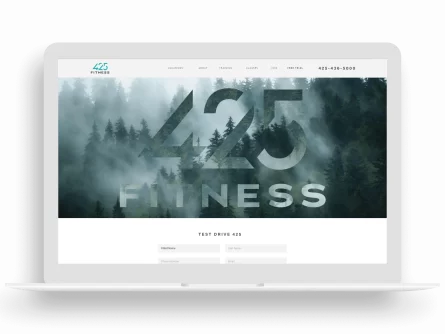 425 Fitness Homepage On Laptop