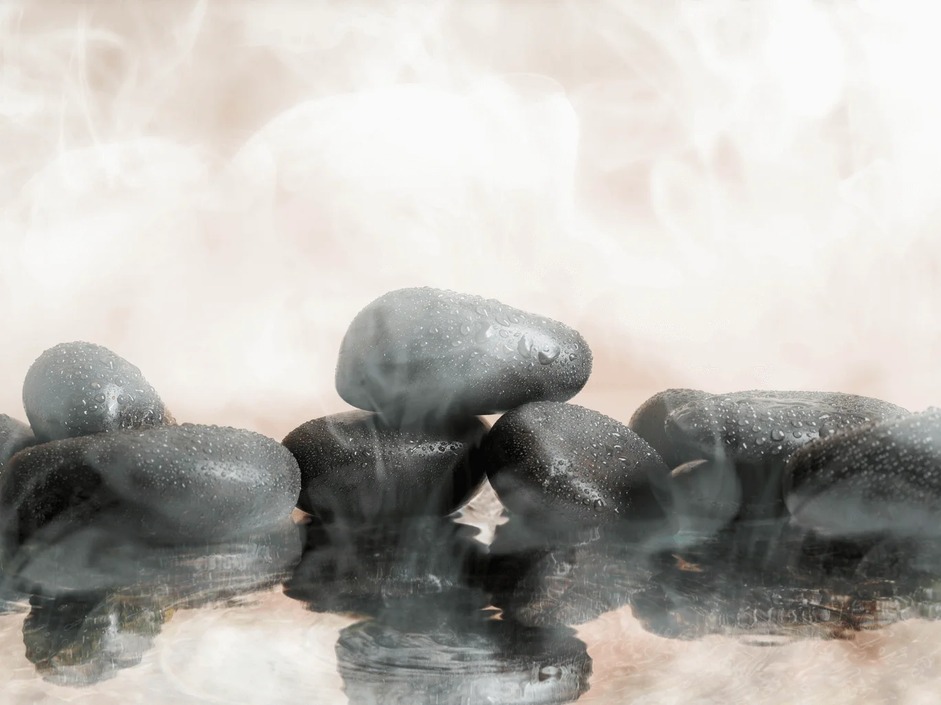 425 Fitness Imagery Of Steaming Sauna Rocks