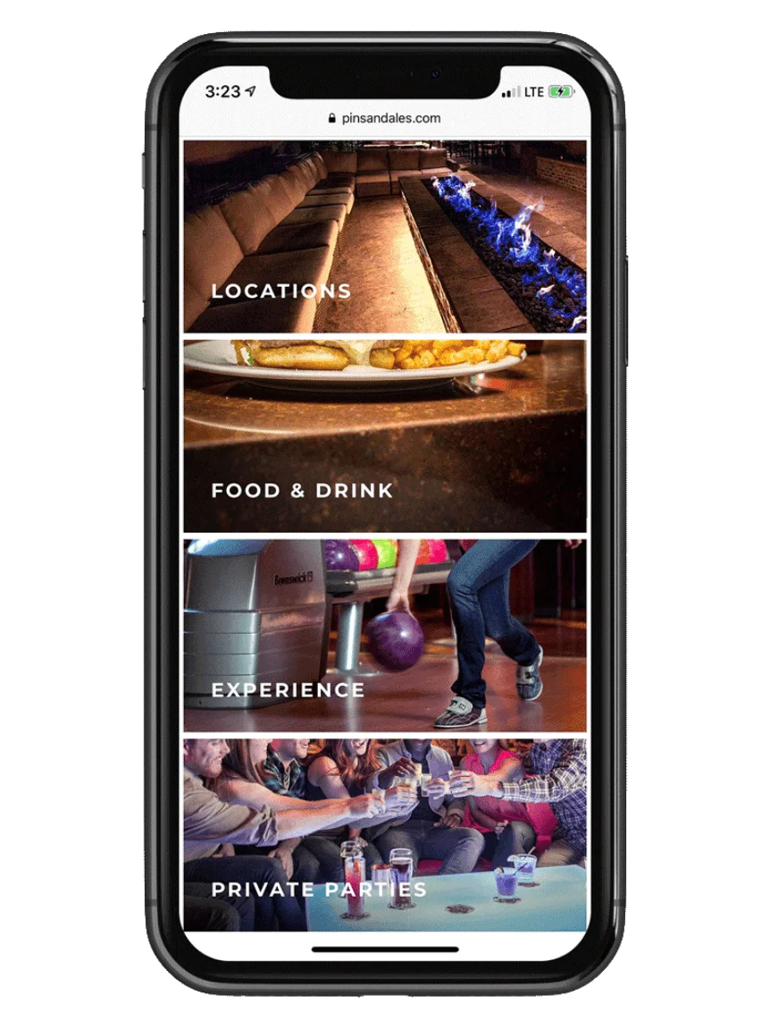 Pins And Ales Mobile Webpage
