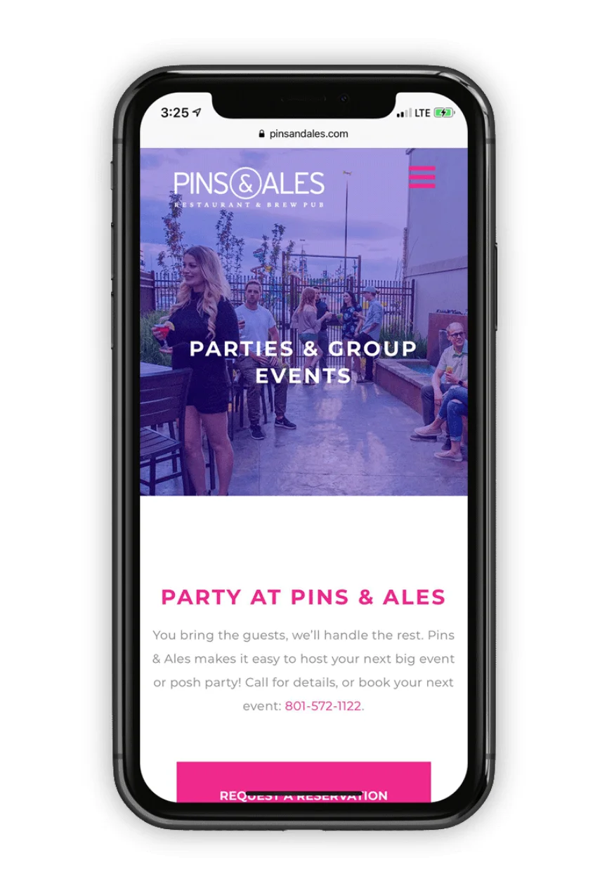 Pins And Ales Mobile Webpage
