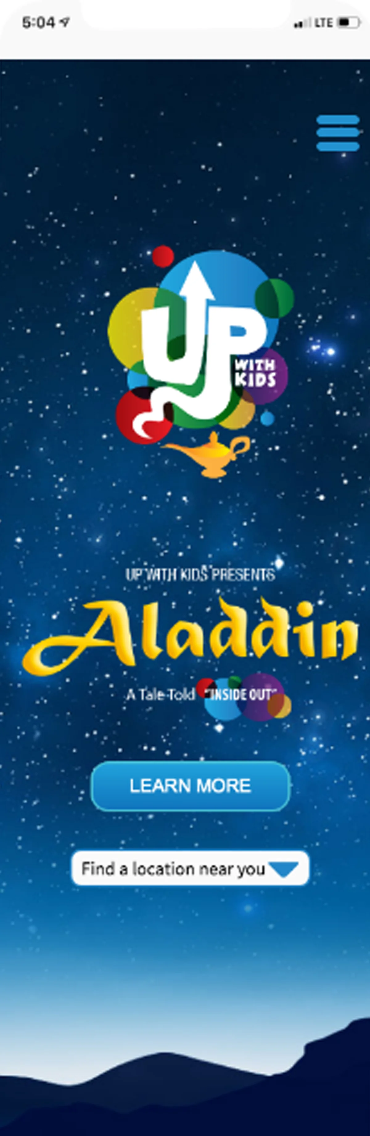 Up With Kids Aladdin Mobile Design