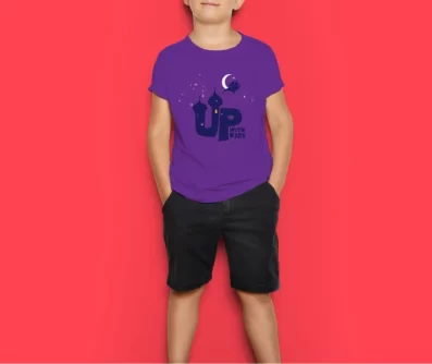 Up With Kids Purple Shirt Design