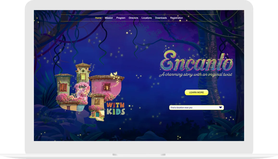 Up With Kids Website Design