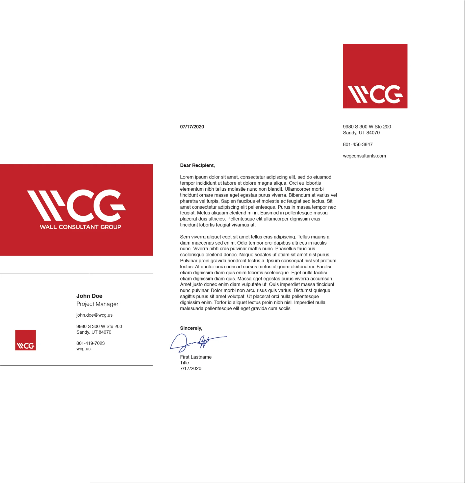 Wall Consultant Group Print Design