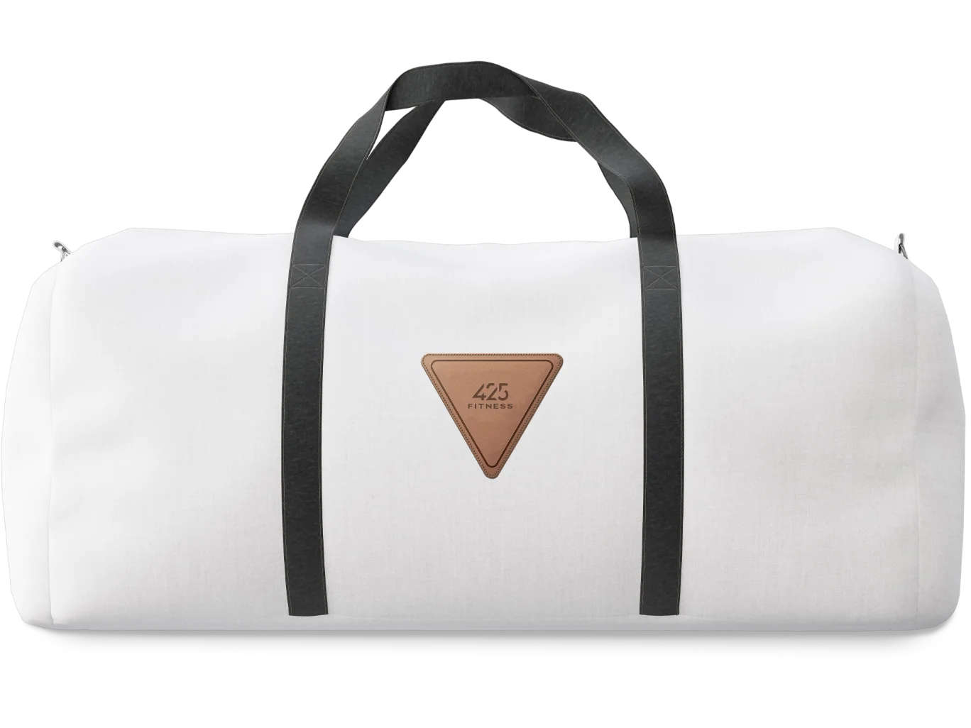 425 Fitness Branded White Gym Bag With Black Handles