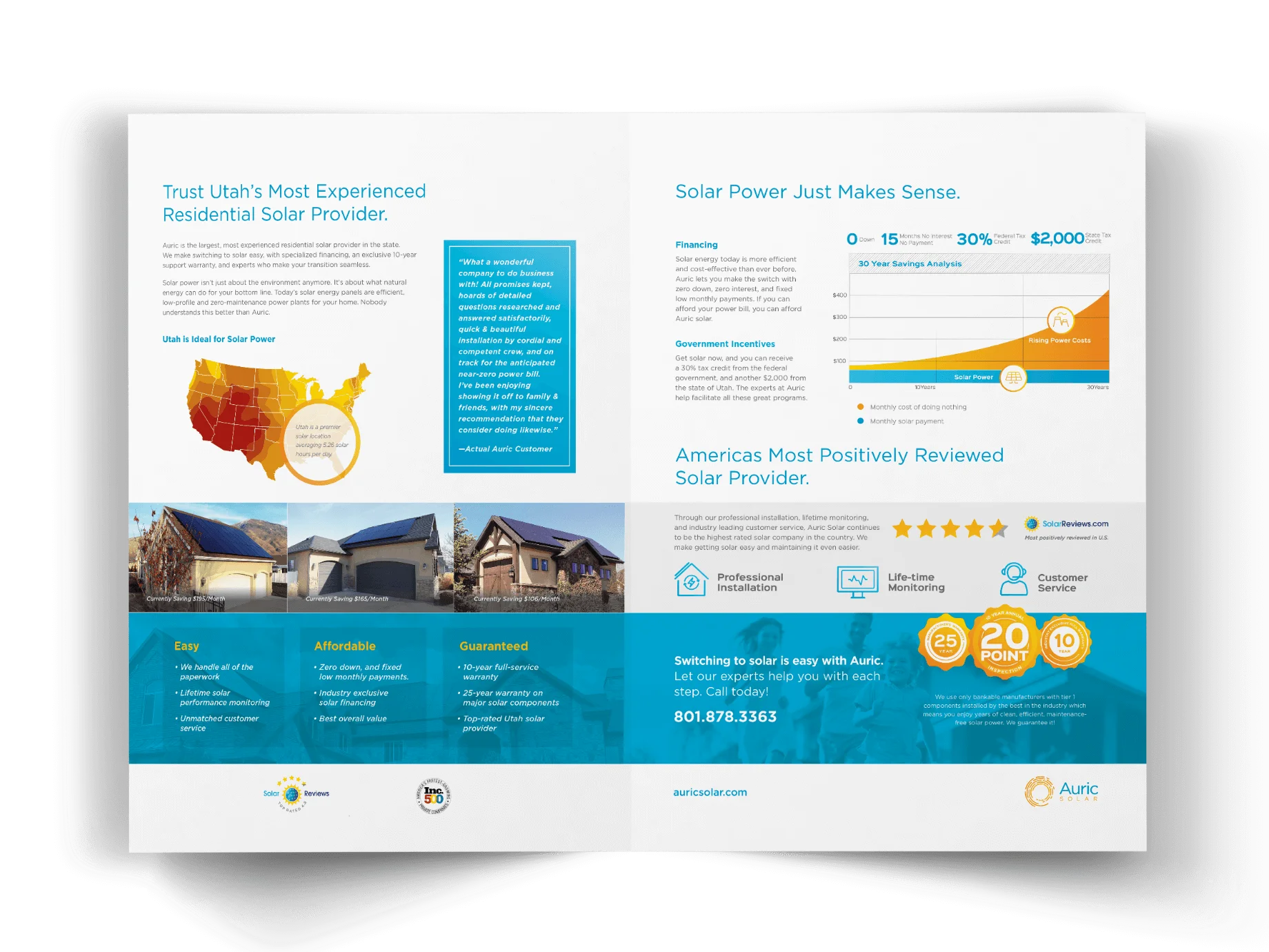 Auric Solar Booklet Open