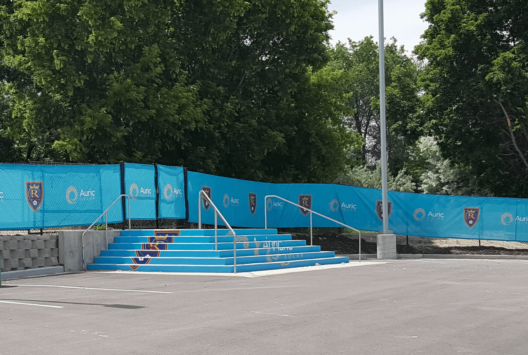 Auric Solar Branding On Stairs And Fences