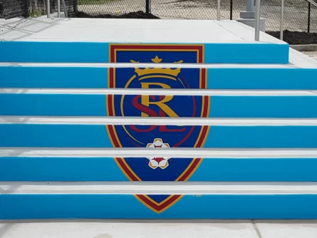 Real Salt Lake Stadium Logo Painted On Stairs