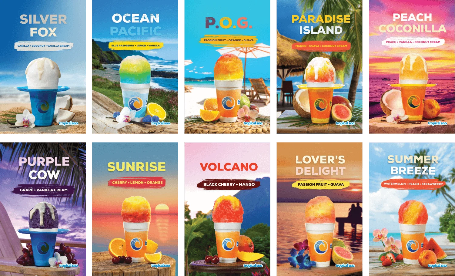 Tropical Sno Multiple Flavors