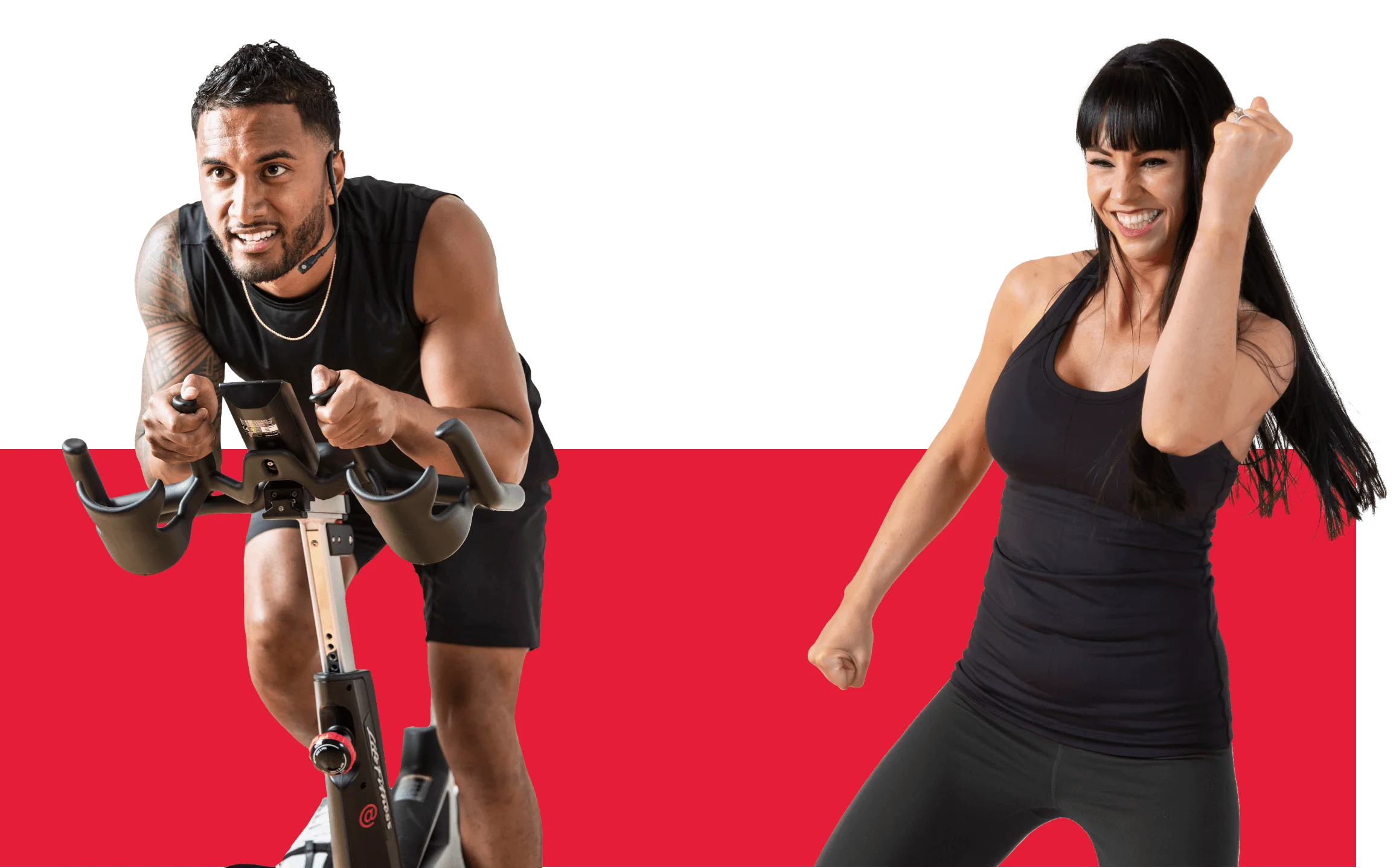VASA Members, A Man Cycling And Woman Doing A Cardio Exercise