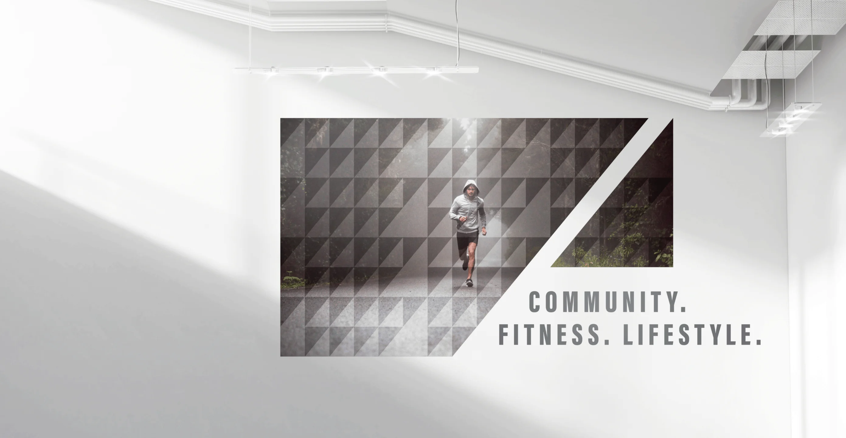 425 Fitness Wall Graphic Of Man Running