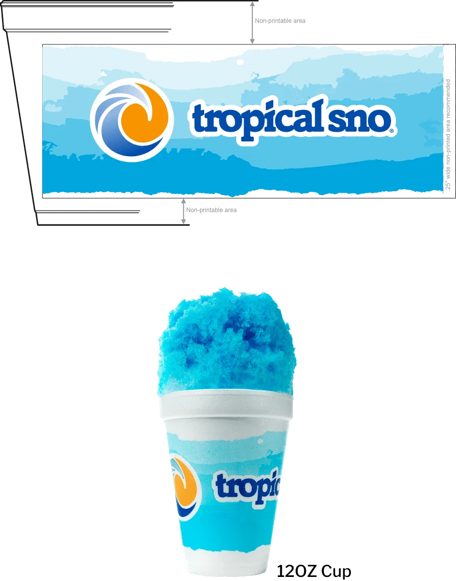 Tropical Sno Cup Graphics Blue