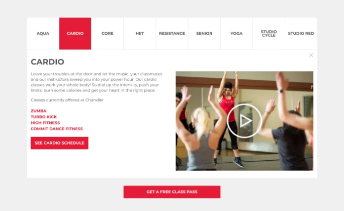 VASA Cardio Page