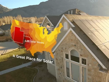 Auric Solar Commercial Graphic. Utah, A Great Place For Solar.