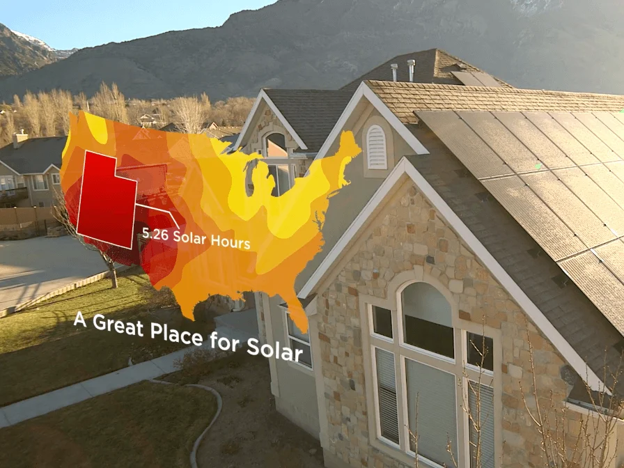 Auric Solar Commercial Graphic. Utah, A Great Place For Solar.