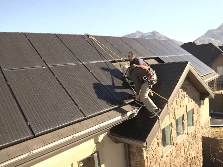 Auric Solar Workers Installing A Client's Roof