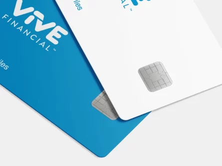 VIVE Financial Branded Blue And White Payment Cards