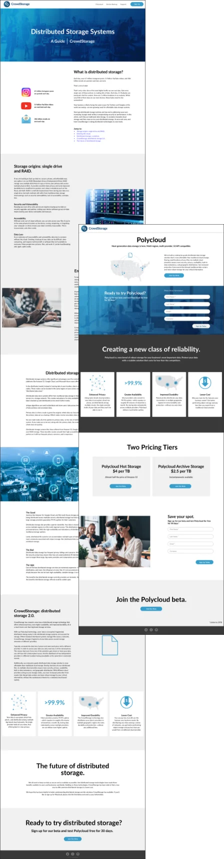CrowdStorage Webpages