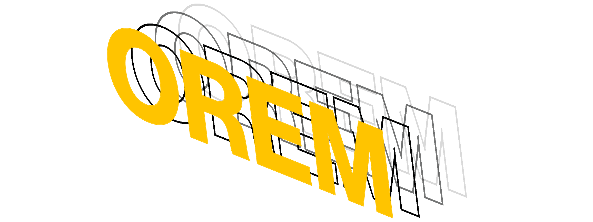 Orem text graphic