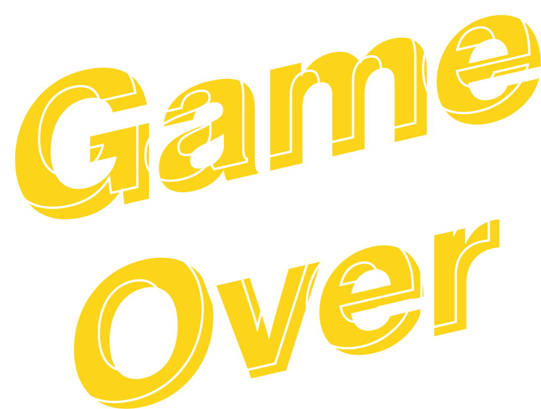 Game over text graphic