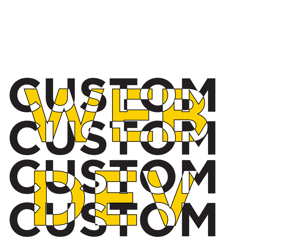 Custom web dev text graphic