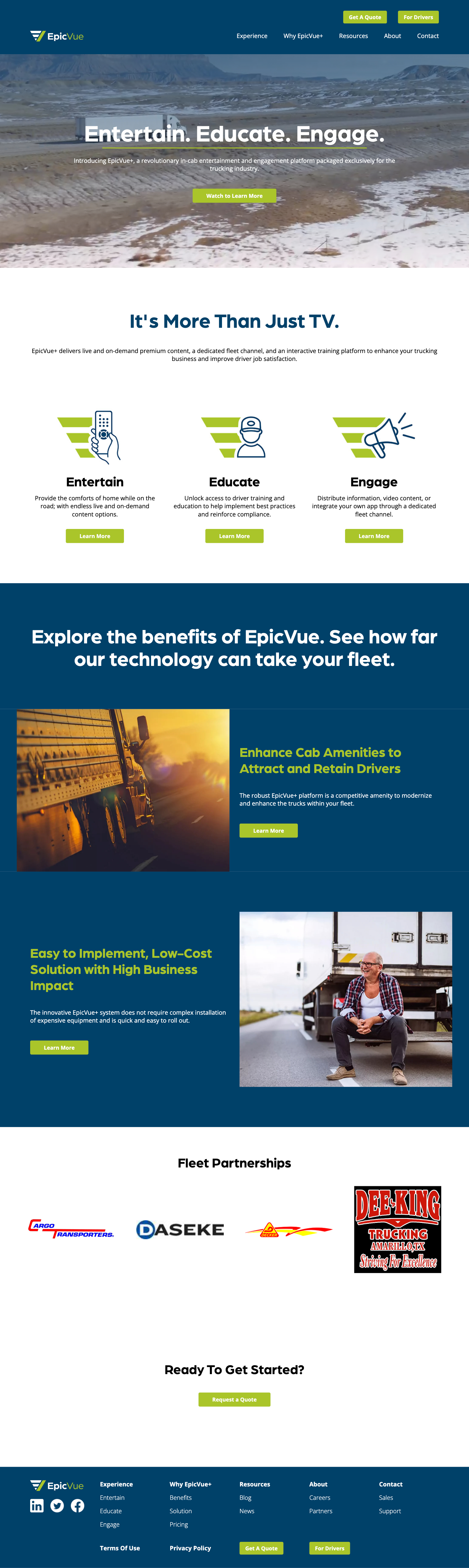 EpicVue Homepage